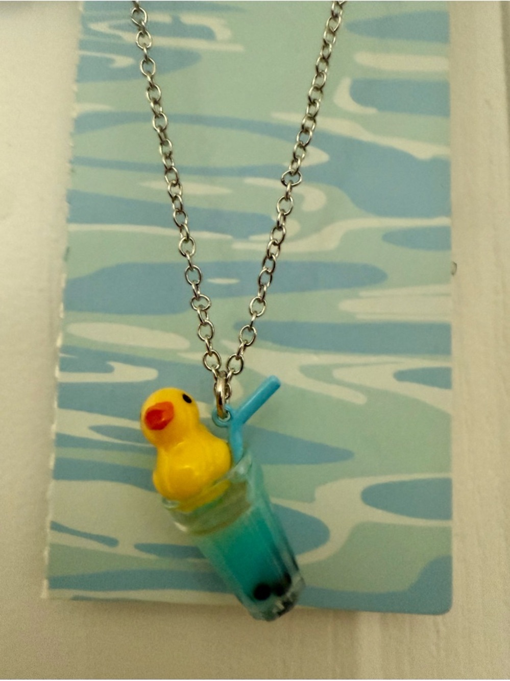 Yellow Duck Boba Necklace